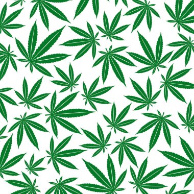 Esrar, marihuana arka plan. Vektör