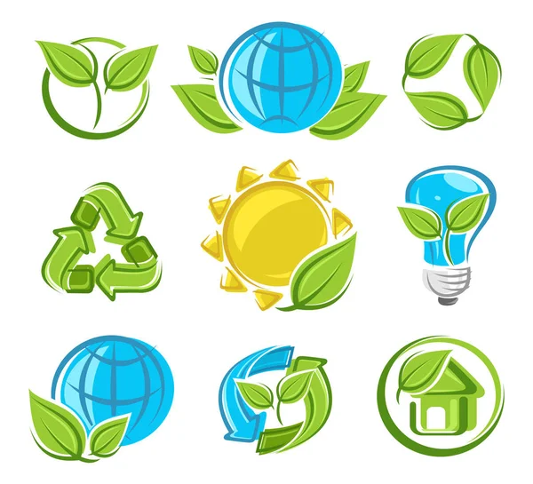Collection ecology icons. Vector — Stock Vector
