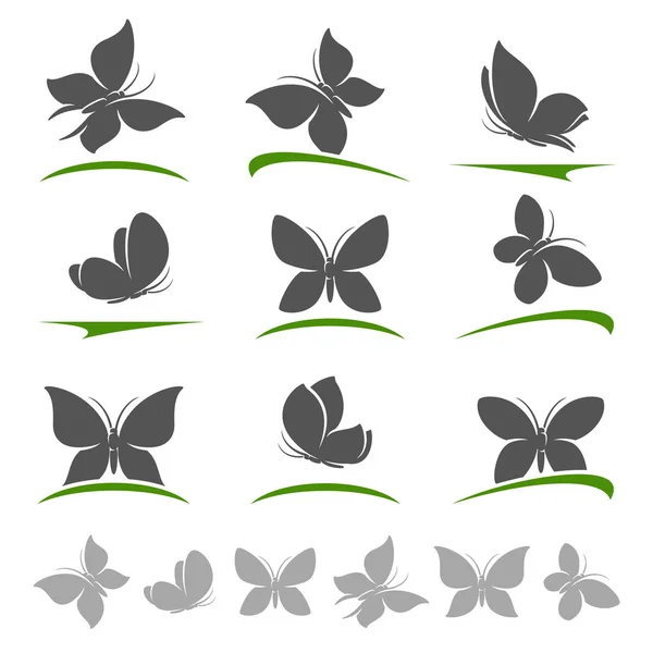 Mariposas listas. Vector — Archivo Imágenes Vectoriales