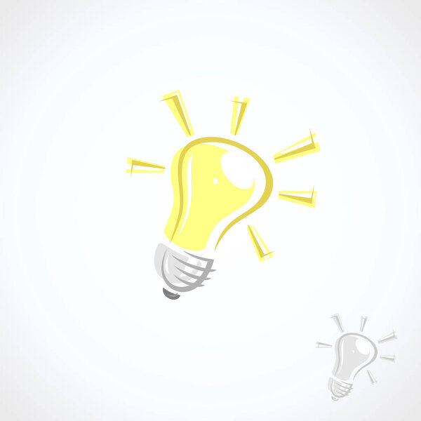Light bulb. Idea. Vector