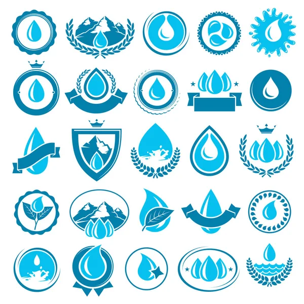 Water icon set. Vector — Stock Vector