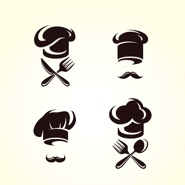 Set Sombreros Chef Vector — Archivo Imágenes Vectoriales