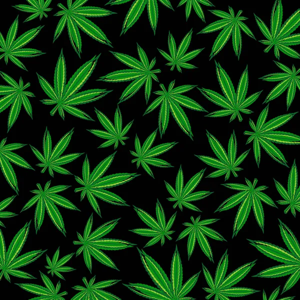 Cannabis Marihuana Achtergrond Vector — Stockvector