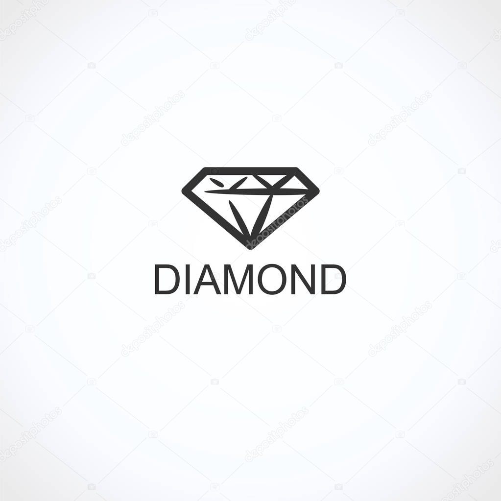 Diamond collection set. Collection icon diamonds. Vector