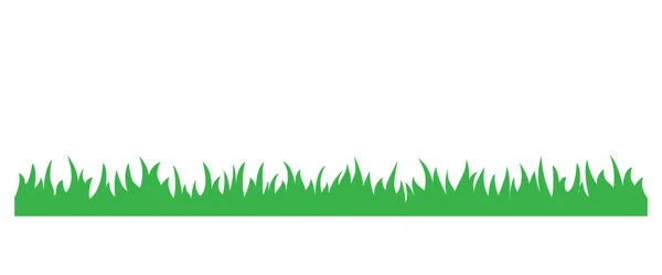Zelená Tráva Jednoduchá Kreslená Ilustrace Letní Nebo Jarní Travní Horizontální — Stockový vektor