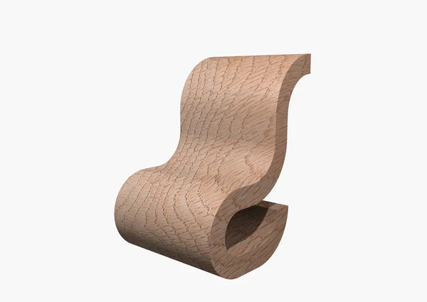 Эргономичное кресло, разработанное с помощью 3D рендеринга — стоковое фото