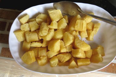 manyok tipik Brezilya gıda restoranda kızarmış