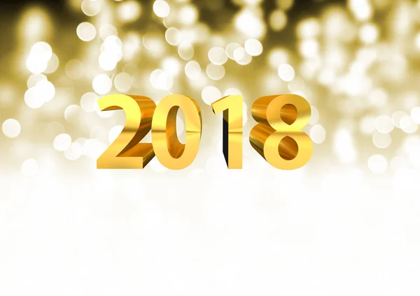 Celebração do ano novo 2018, renderização 3D — Fotografia de Stock