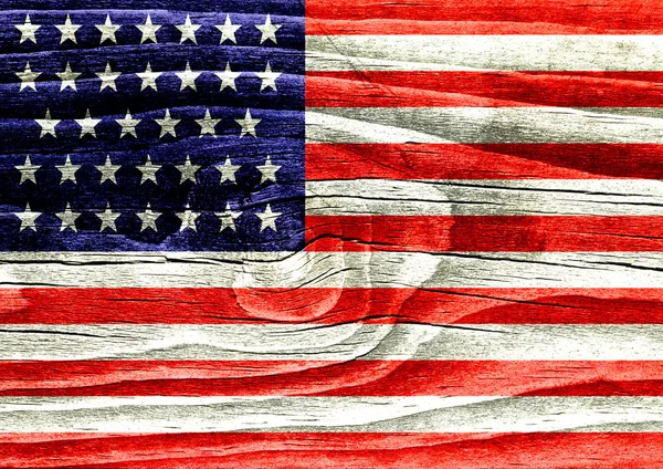 United States flag painted on texture, symbol of patriotism of the American people. — Stock Photo, Image