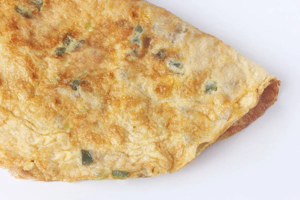 Simple homemade egg omelet isolated — 스톡 사진