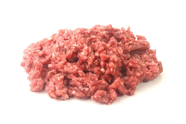 Raw minced meat isolated over white background. — Stock Photo, Image