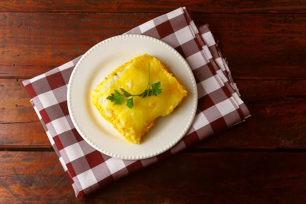 Shepherd Pie Escondidinho Του Κοτόπουλου Είναι Ένα Πολύ Δημοφιλές Πιάτο — Φωτογραφία Αρχείου