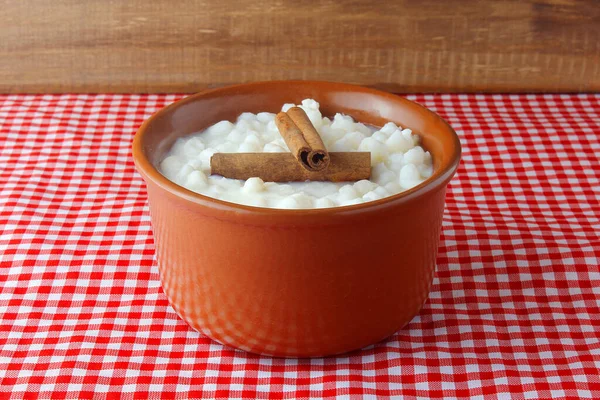 Maíz Blanco Cocido Con Leche Conocida Como Canjica Canjicao Mungunza — Foto de Stock