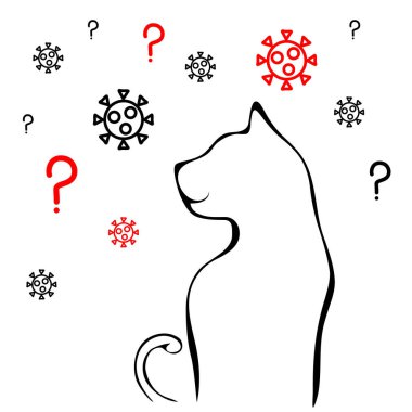 Kedi virüsü bulaşması, evcil hayvanımızda koronavirüs, evcil hayvanlar için tehlike durumu ve covid-19 ve hayvanlar hakkında sorular, tıbbi tartışmalar ve evcil hayvan güvenliği illüstrasyonu için çözüm olabilir mi?