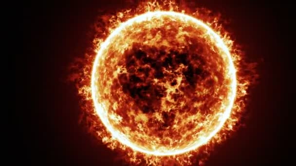 Sun surface and solar flares animation — Stock Video