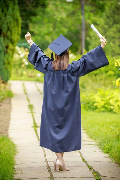 Young woman celebrating graduation day