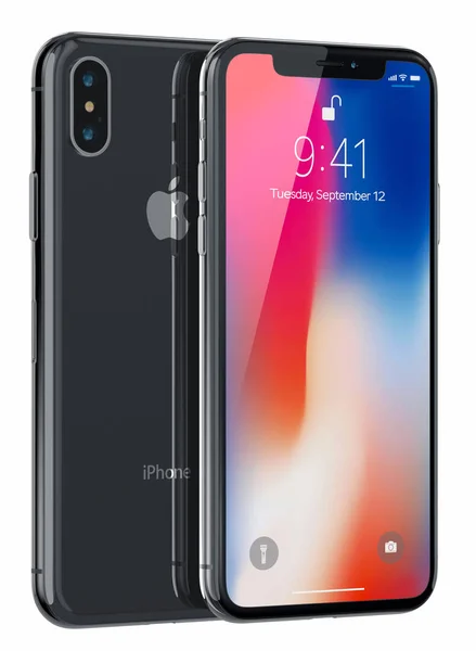 Новый iPhone X Space Gray Apple — стоковое фото