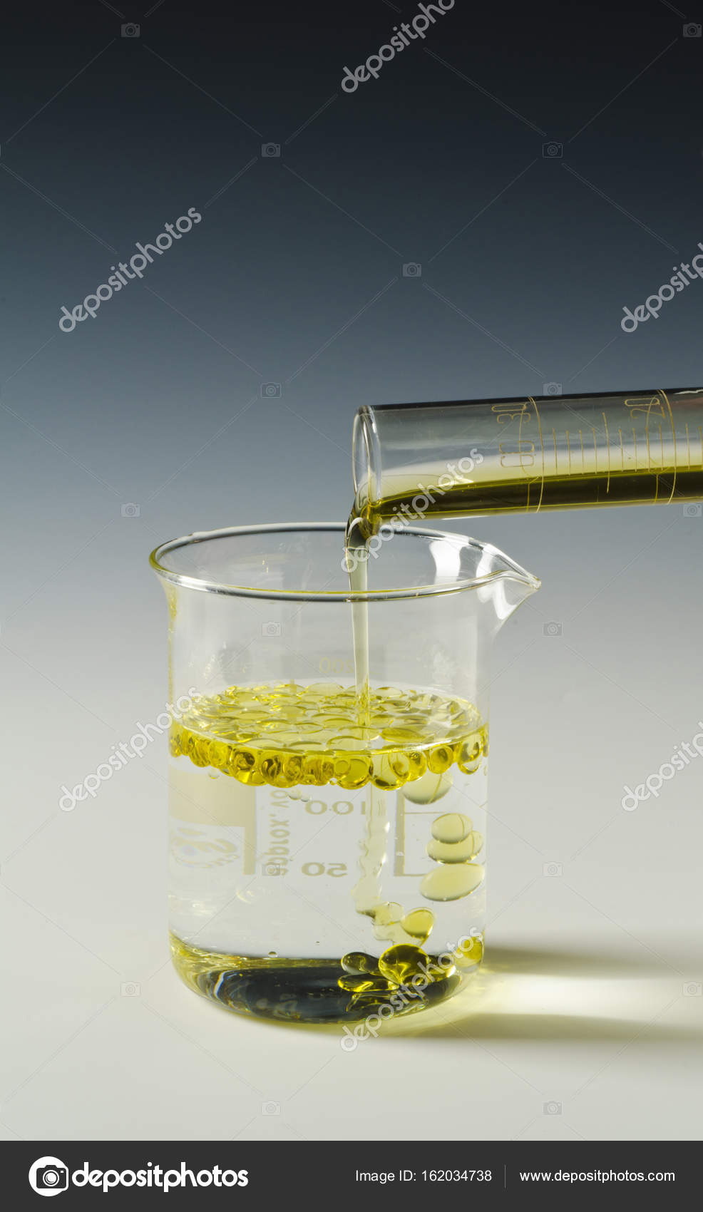 Physics. Immiscible fluids, oil and water. Series. 2 0f 4. Stock Photo by ©pathastings 162034738