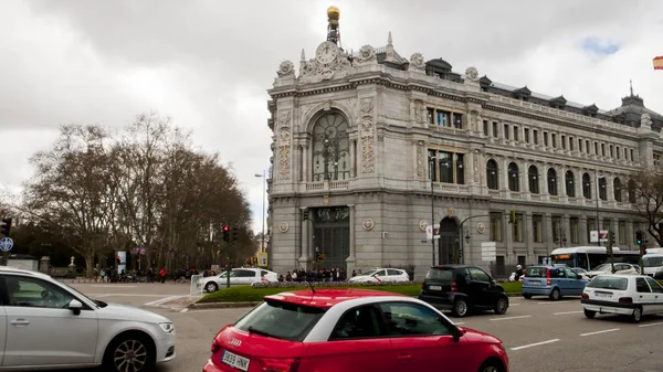 Vista del Banco de España, Madrid. Banco de España . — Foto de Stock