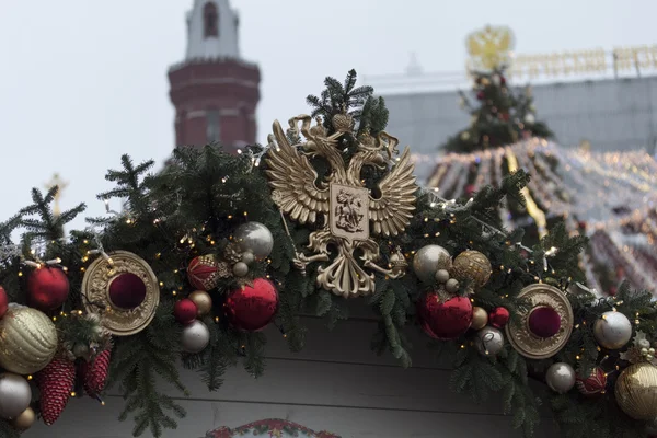 New year, balls, garland — Stock Photo, Image