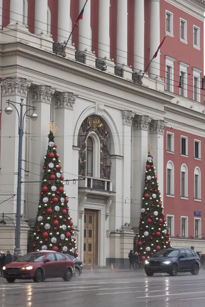 Nový Rok Vánoce Dovolená Svátky Sníh Zima Santa Claus Sochařství — Stock fotografie