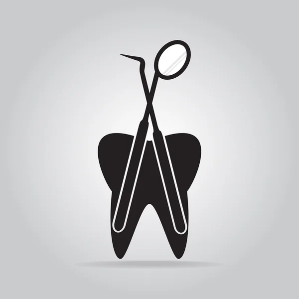Icono de herramientas de dientes y dentistas, ilustración de icono de cuidado dental — Archivo Imágenes Vectoriales