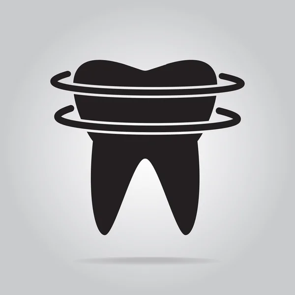 Icono del diente, concepto de higiene dental de protección — Archivo Imágenes Vectoriales