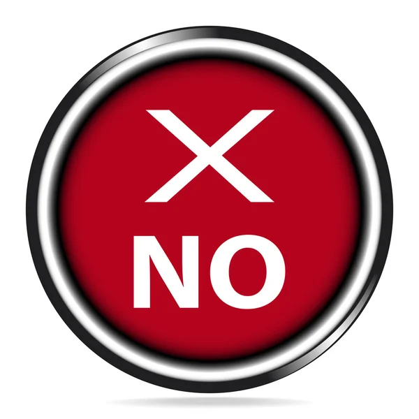 Pas d'icône sur le bouton rouge — Image vectorielle