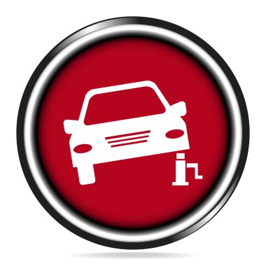 Araba Servisi simgesini, düğme vektör çizim