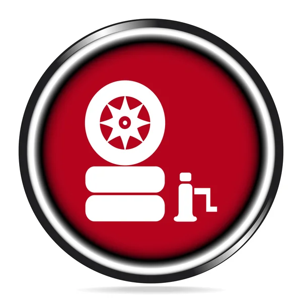 Ícone do serviço do carro, ilustração do vetor do botão — Vetor de Stock