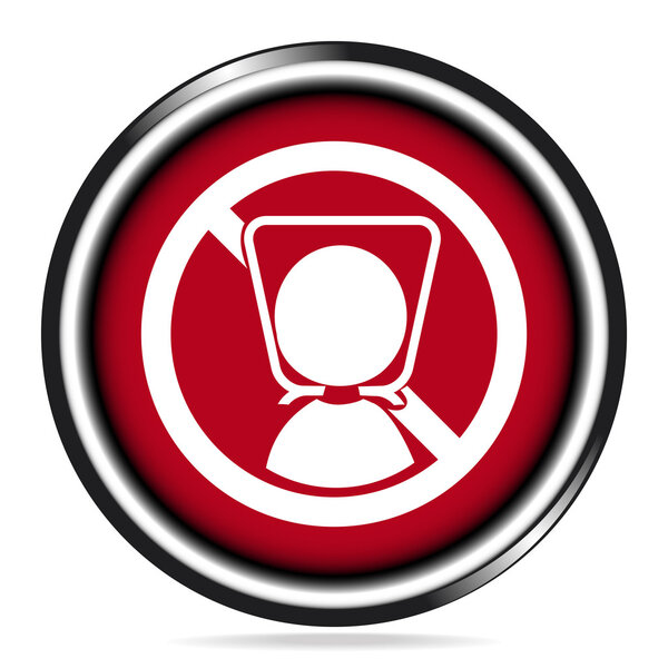 Warning sign with plastic bag icon. To avoid danger from suffocation from babies and children sign.