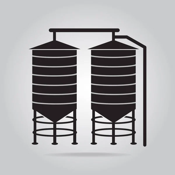 Agricultural silo icon — Stock Vector