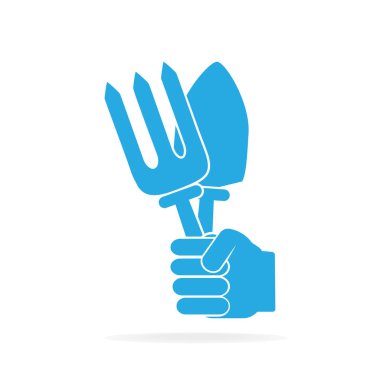 Yetiştirme aracı simgesi ile tutan el