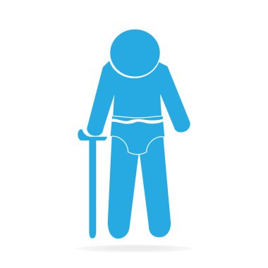 Yaşlı adam ve çocuk bezi simgesi