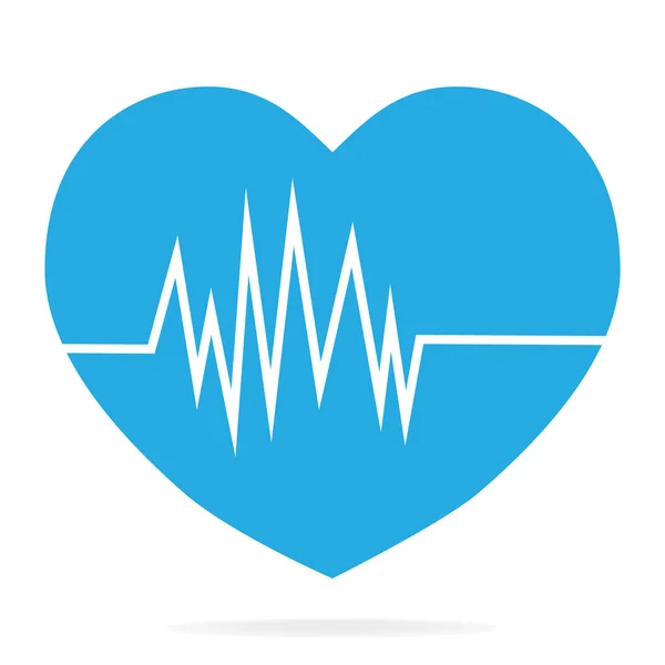 Heartbeat pictogram, pictogram van medische teken — Stockvector