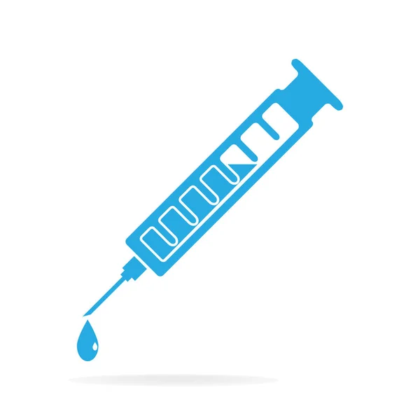 ワクチンと注射器アイコン、医療サイン — ストックベクタ