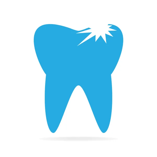 Caries dental, icono de caries dental — Archivo Imágenes Vectoriales