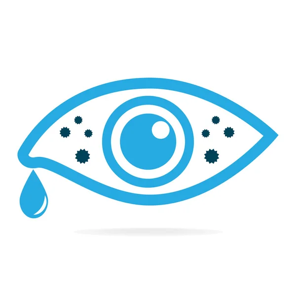 Zapalne choroby oczu. uczucie swędzenia w oku — Wektor stockowy