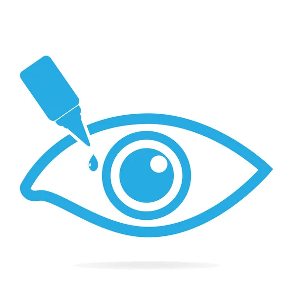 Ícone de gotas de olho, ícone de sinal médico — Vetor de Stock
