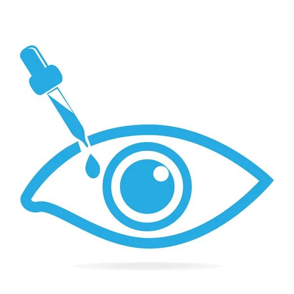 Ícone de gotas de olho, ícone de sinal médico —  Vetores de Stock