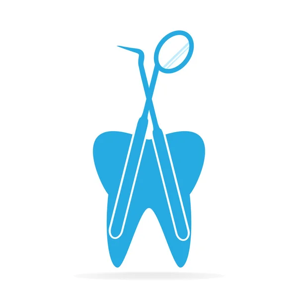 Icono de herramientas para dientes y dentistas, icono de cuidado dental — Archivo Imágenes Vectoriales
