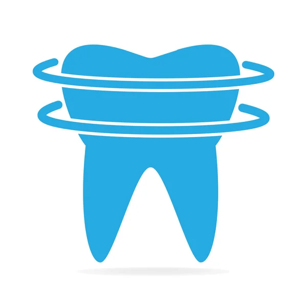 Icono del diente, concepto de higiene dental de protección, icono del dentista — Archivo Imágenes Vectoriales