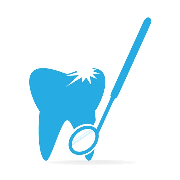 Tooth holten en pictogram van de instrumenten van de tandarts, tandheelkundige zorg pictogram — Stockvector