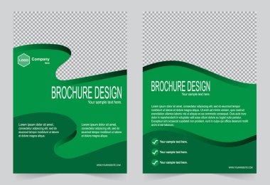 Broşür şablonu, el ilanı tasarımı yeşil şablon