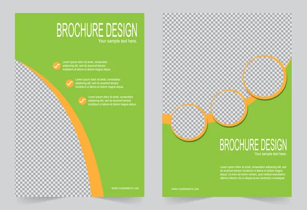 Brochure de sjabloon Flyer ontwerp groen — Stockvector