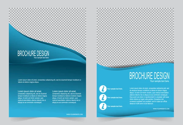 Brochure de sjabloon Flyer ontwerp blauw — Stockvector