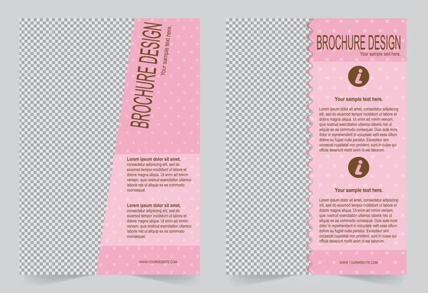Brosjyre mal, Flyer design rosa mal – stockvektor
