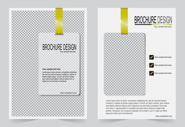 Шаблон брошюры, дизайн флаера белый шаблон цвета — стоковый вектор