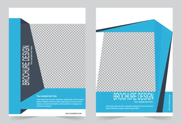 Broschüre Vorlage, Flyer Design blaue Vorlage — Stockvektor