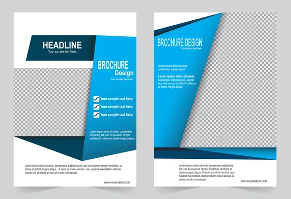 Modello di brochure, Flyer design blu modello — Vettoriale Stock